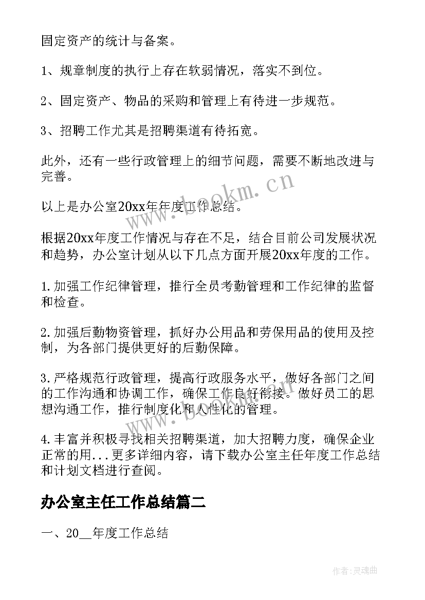 2023年办公室主任工作总结(实用8篇)