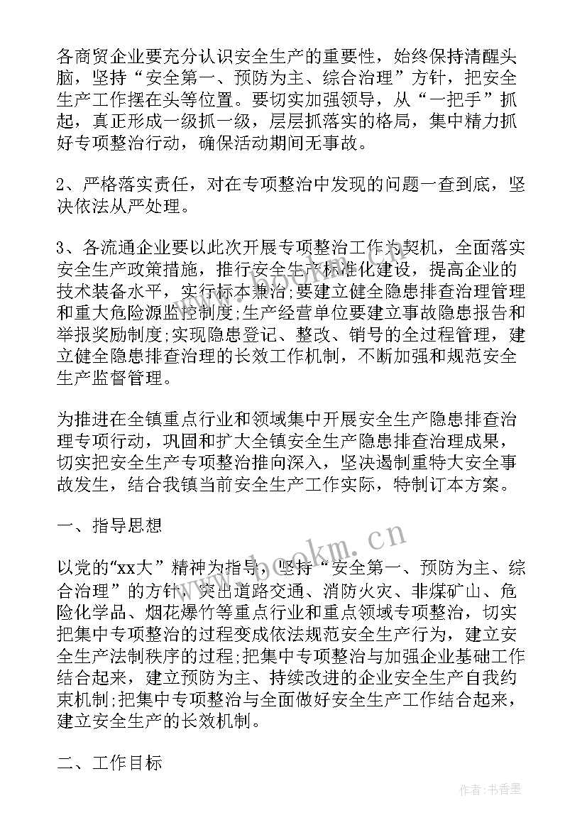 最新安全生产专项整治监督工作方案 安全专项整治工作总结(模板6篇)