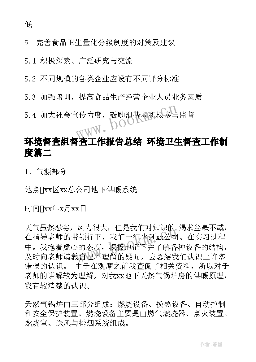 2023年环境督查组督查工作报告总结 环境卫生督查工作制度(精选7篇)