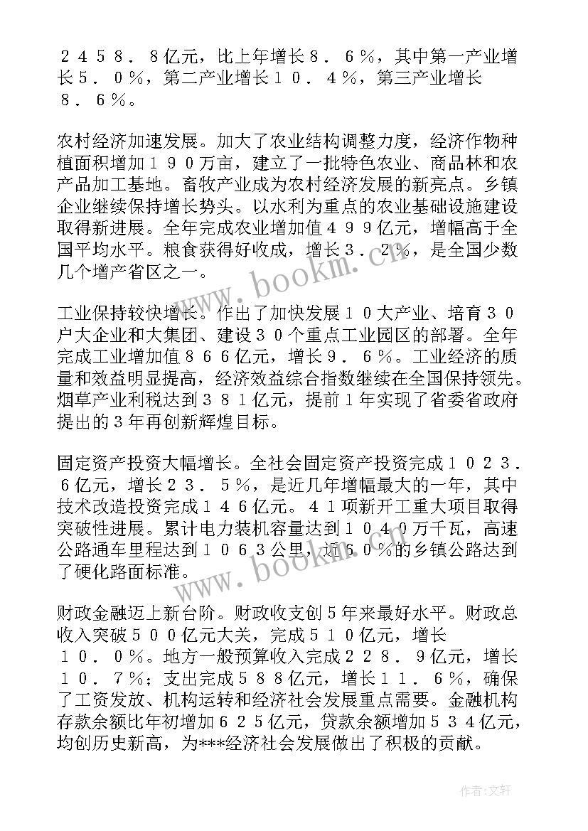 政府工作报告简练朴实 赤峰政府工作报告心得体会(优秀5篇)