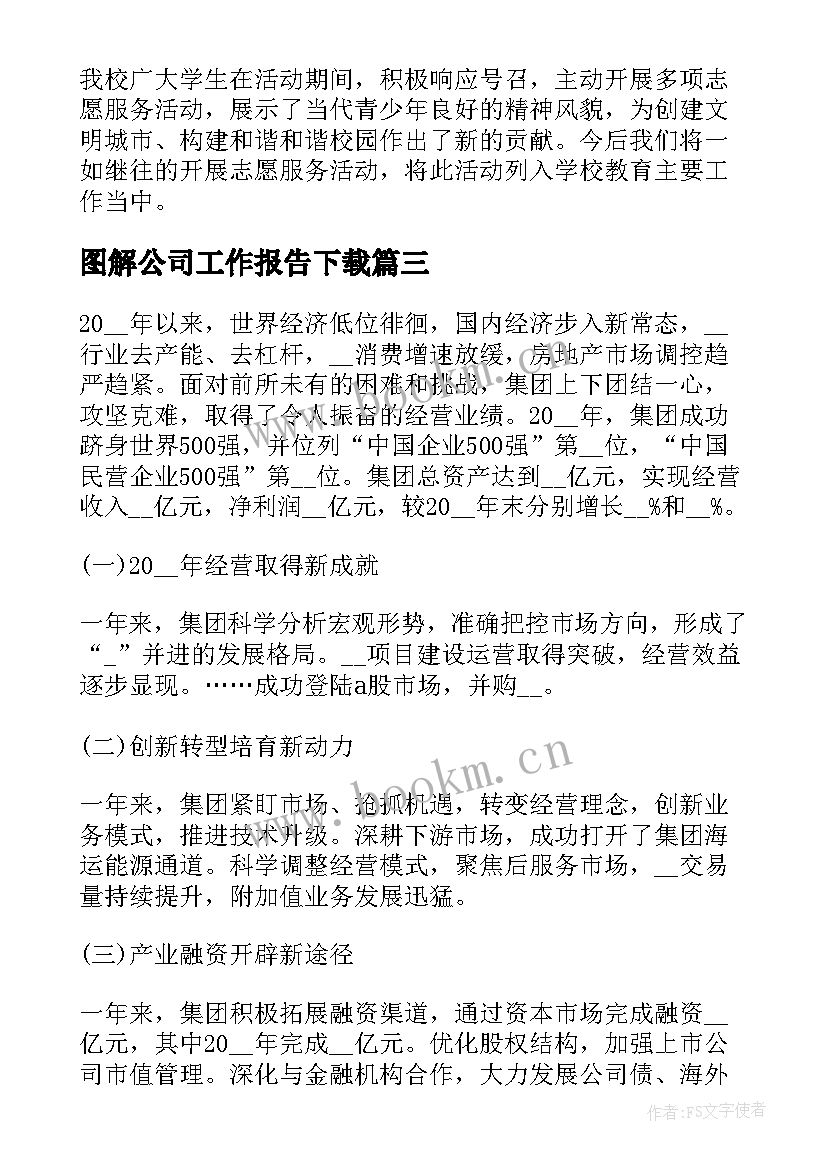 最新图解公司工作报告下载(实用6篇)