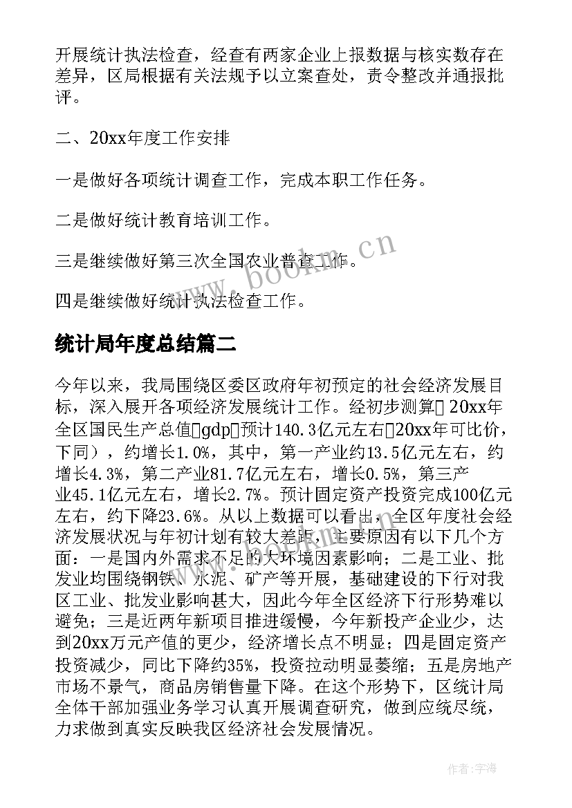 2023年统计局年度总结 区统计局年度工作总结(精选5篇)