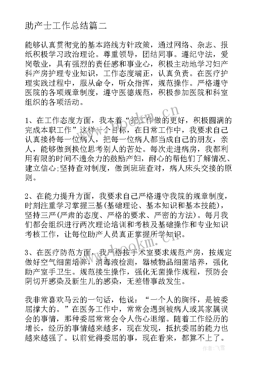 助产士工作总结(精选10篇)