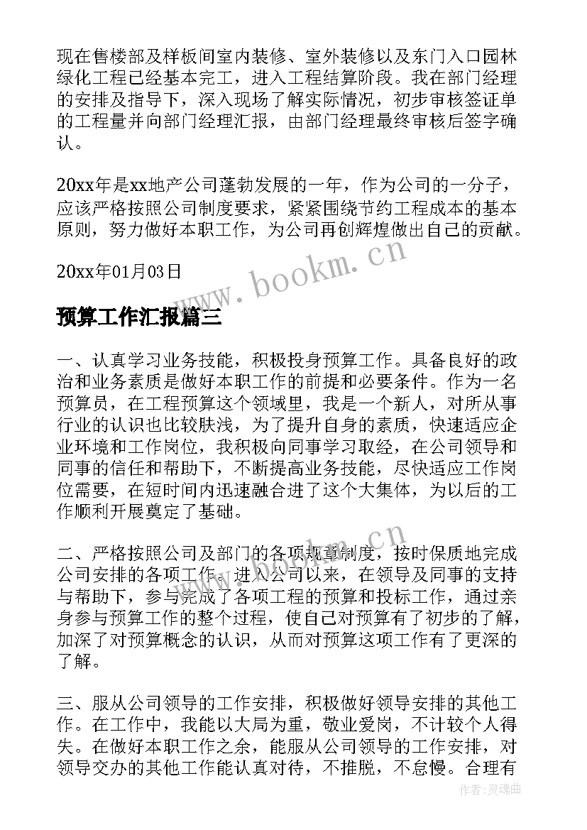 2023年预算工作汇报(优秀9篇)