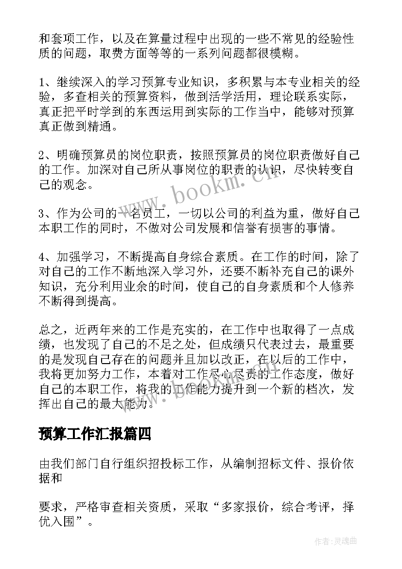 2023年预算工作汇报(优秀9篇)