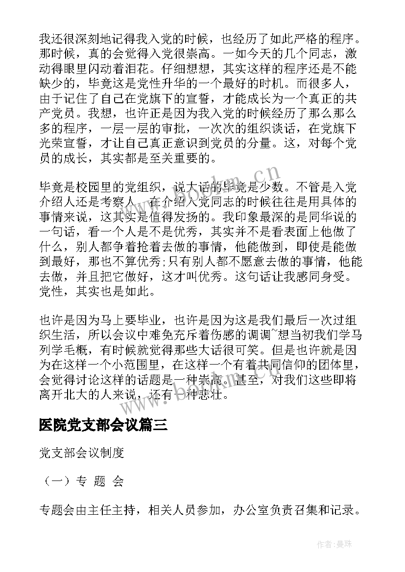 2023年医院党支部会议 医院党支部工作总结(优质5篇)