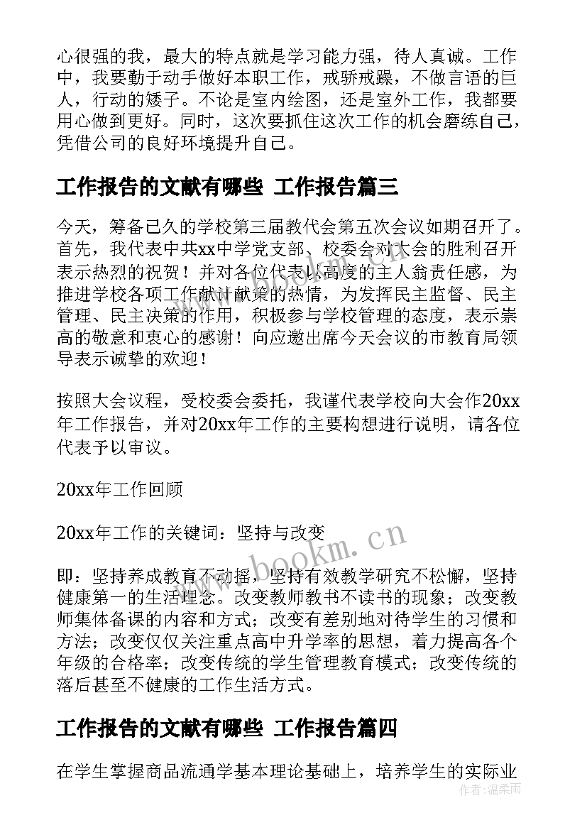 2023年工作报告的文献有哪些 工作报告(实用8篇)