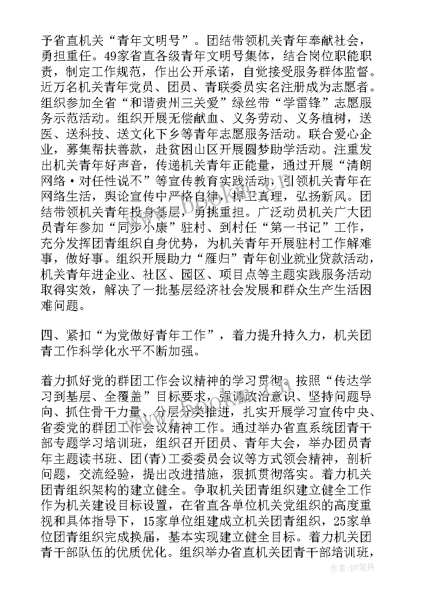 2023年共青团工作报告标题 共青团工作报告(汇总5篇)