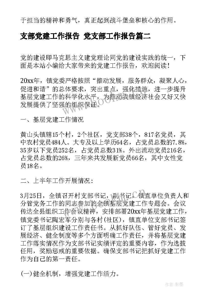 2023年支部党建工作报告 党支部工作报告(模板7篇)