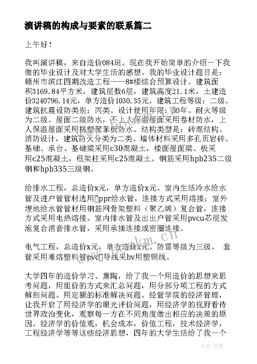 2023年演讲稿的构成与要素的联系(大全7篇)