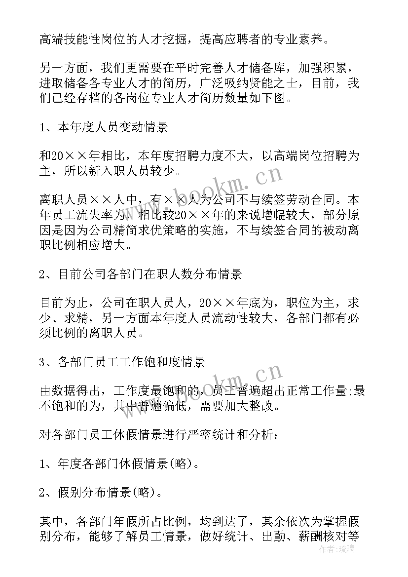 2023年人事部一周工作总结 人事部工作总结(实用6篇)