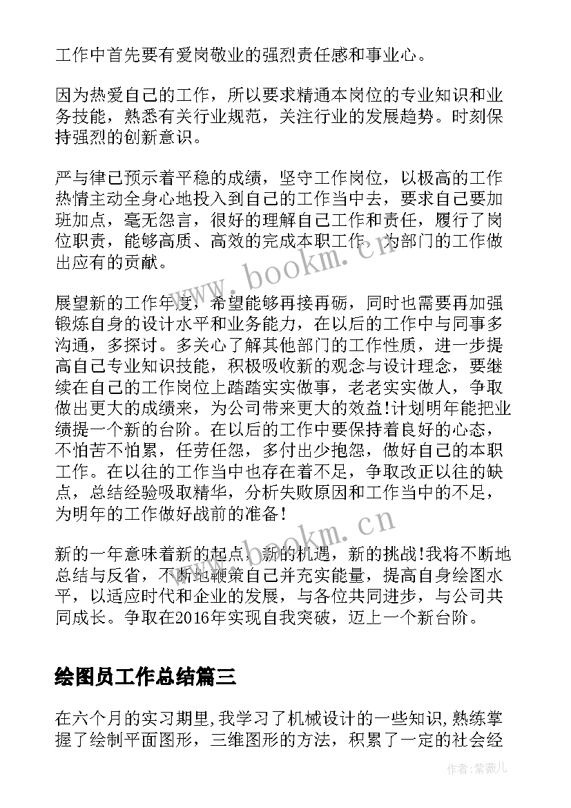 绘图员工作总结(通用10篇)