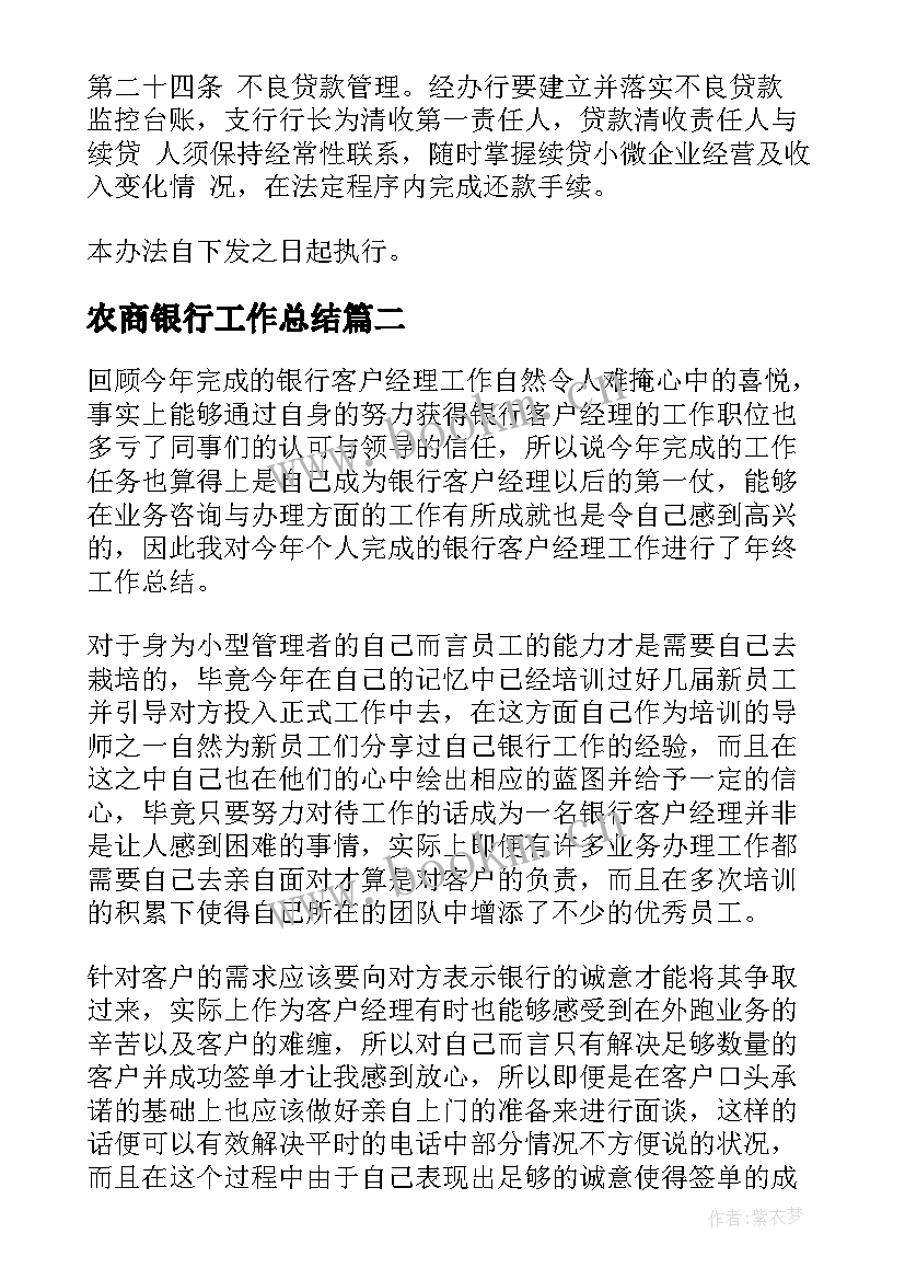 农商银行工作总结(精选9篇)