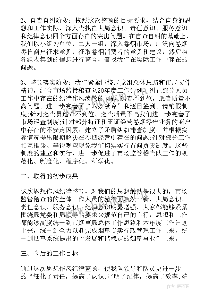 城管局整顿工作报告总结 作风整顿工作报告(汇总5篇)