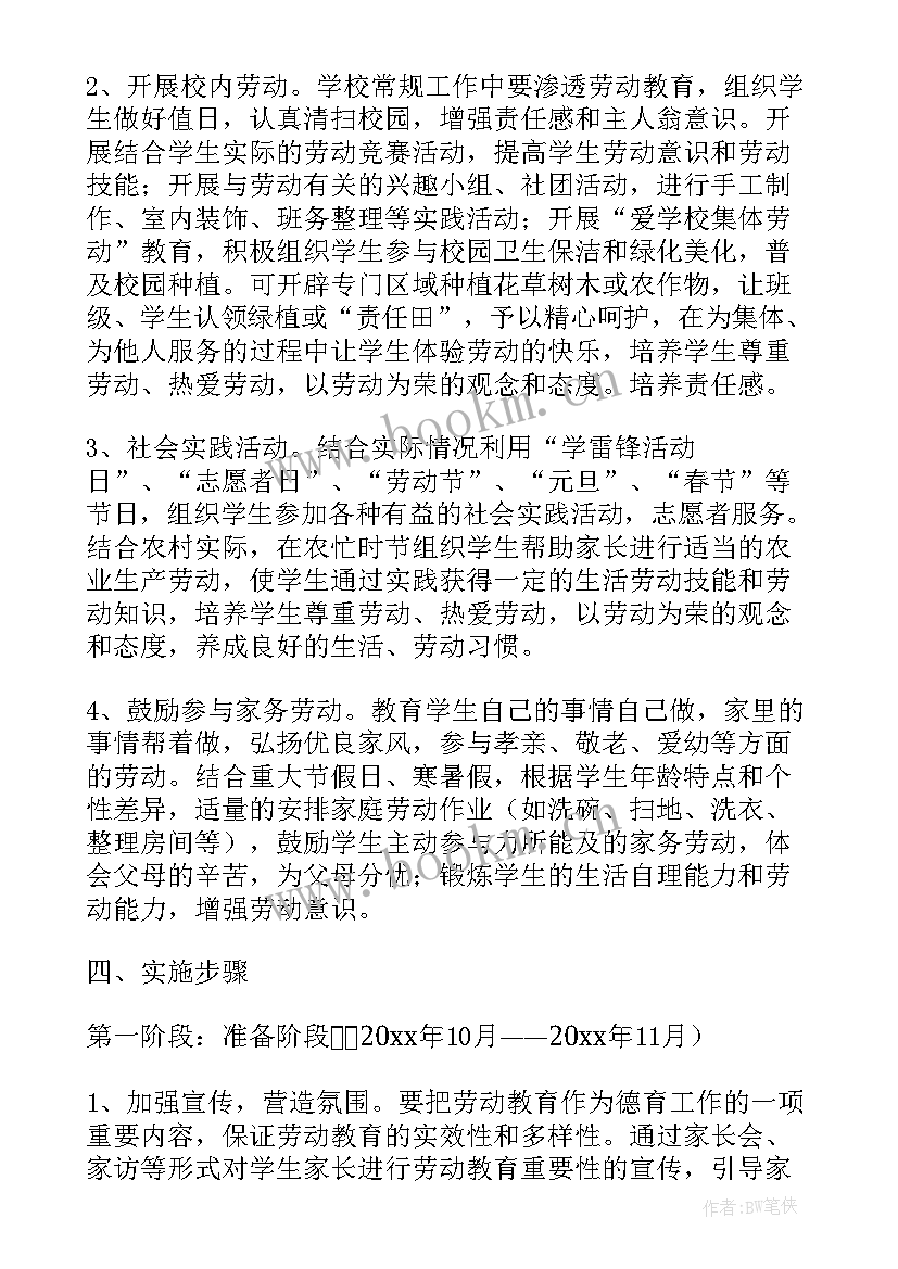 小学开展劳动教育情况报告 槐树庄小学开展国防教育总结(大全5篇)