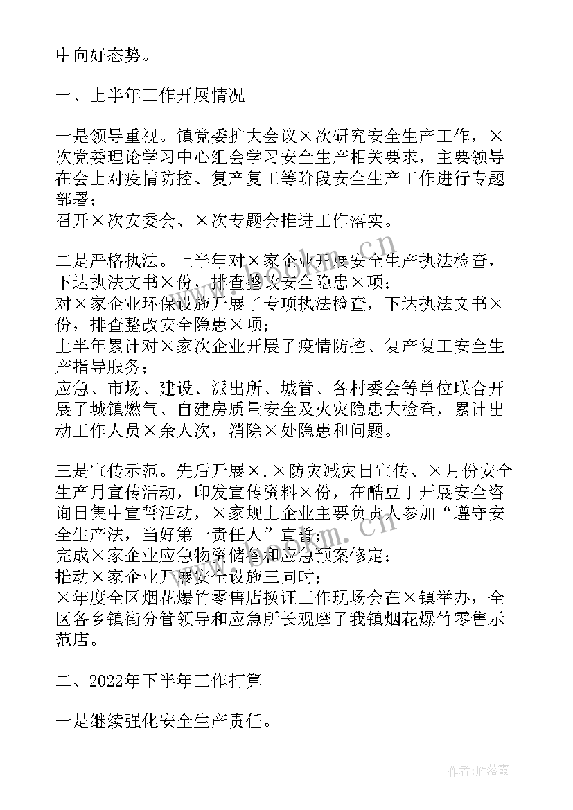 罗湖区上半年安全工作报告全文(模板5篇)