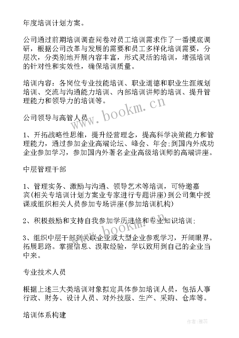 最新单位培训计划方案 培训计划方案(优质5篇)