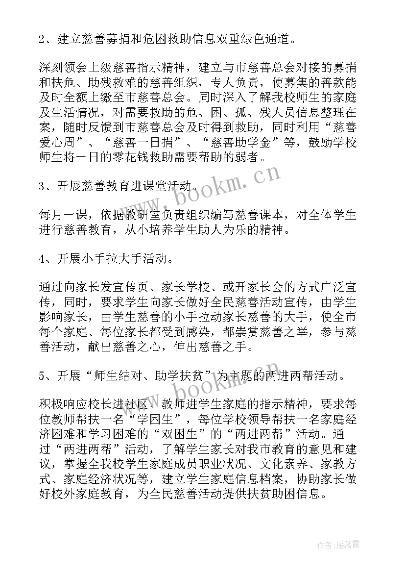 最新民政慈善工作计划(大全10篇)