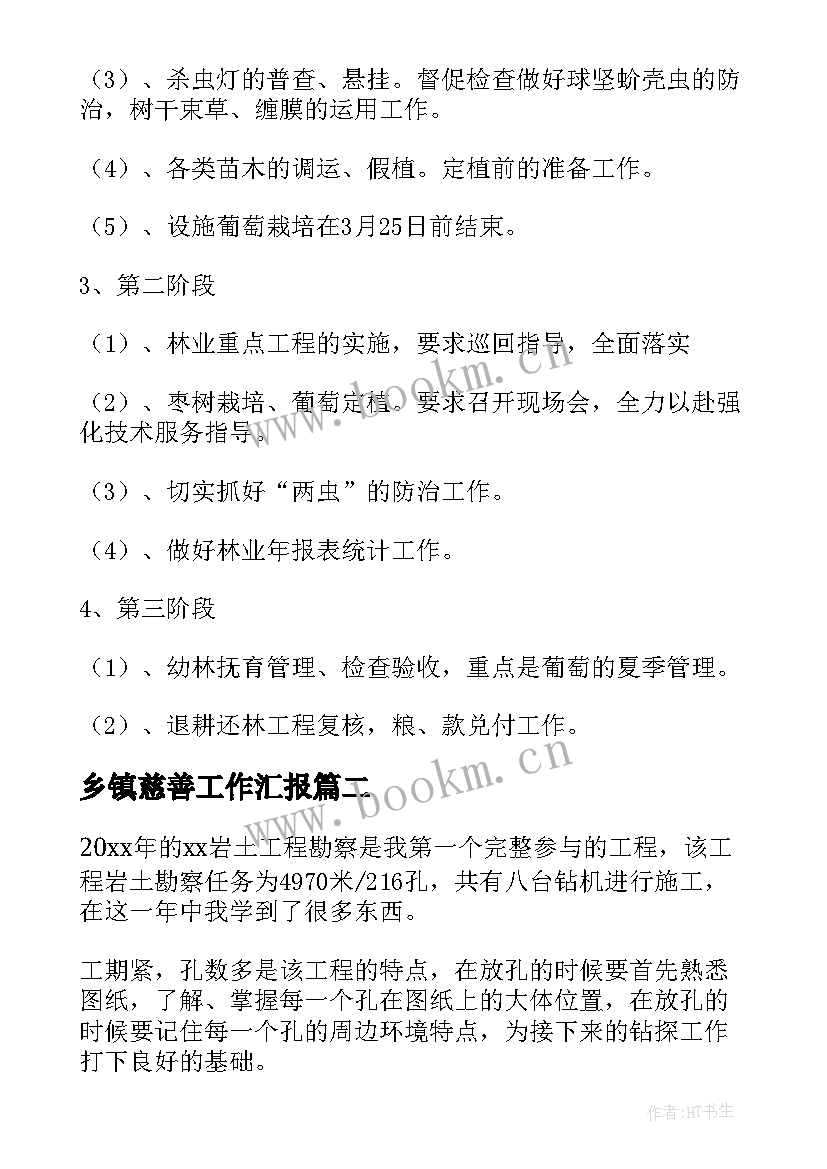 乡镇慈善工作汇报(大全5篇)