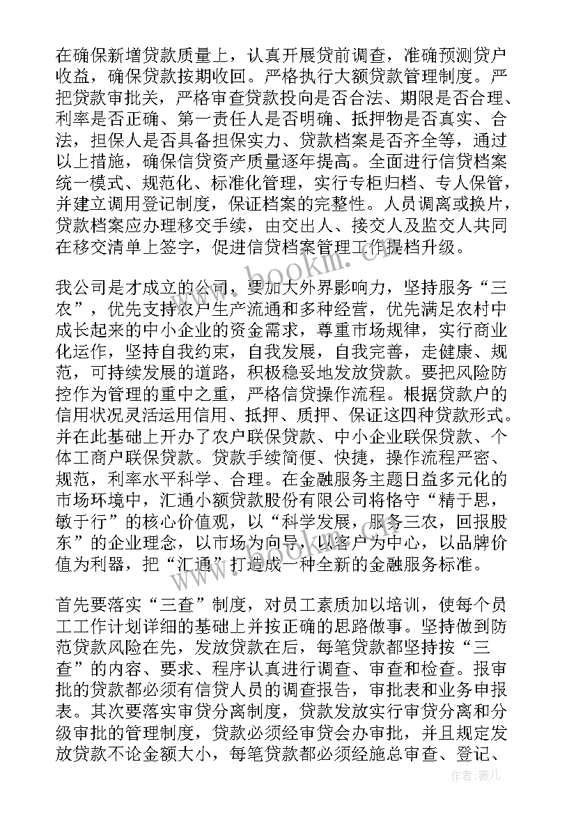 最新信贷工作总结及计划(精选6篇)