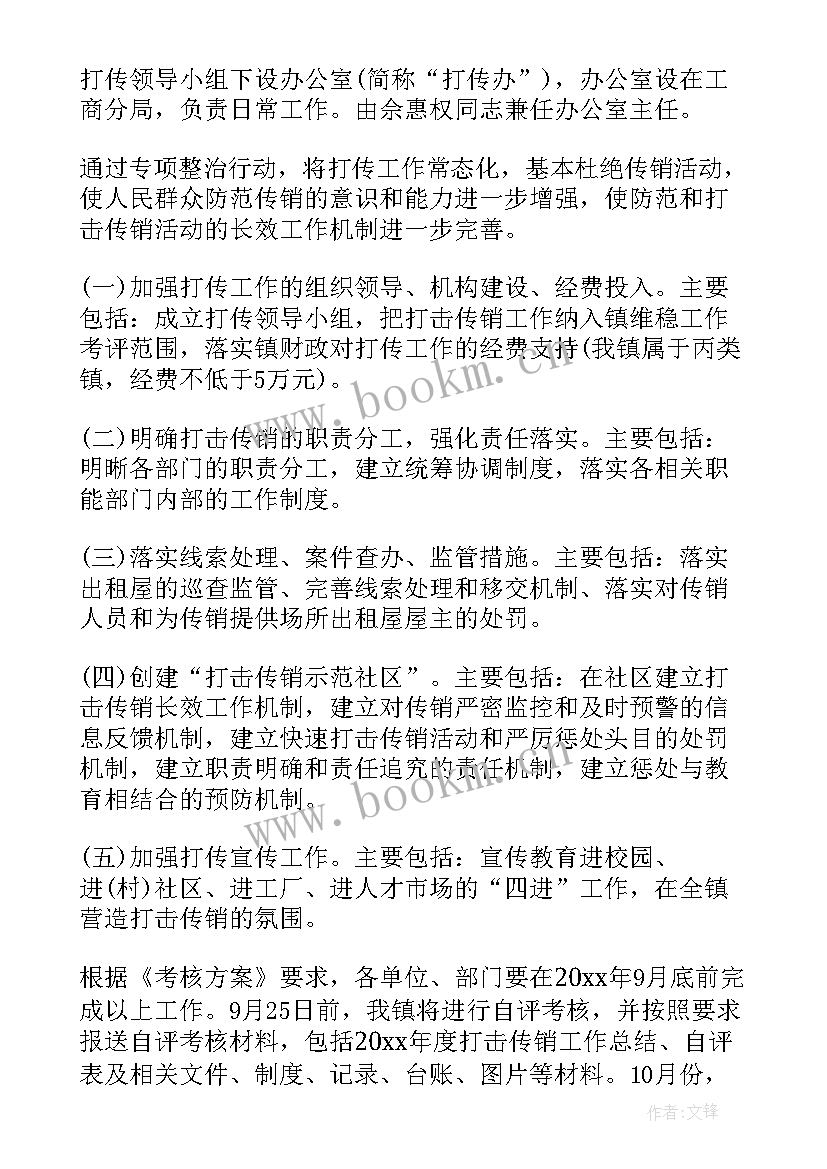 打击传销工作实施方案 乡镇打击传销工作计划(实用5篇)