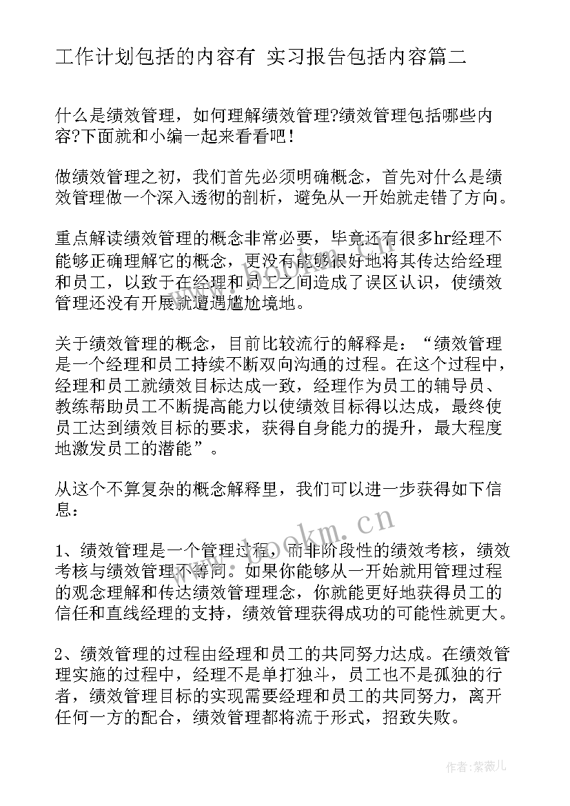 2023年工作计划包括的内容有 实习报告包括内容(大全10篇)