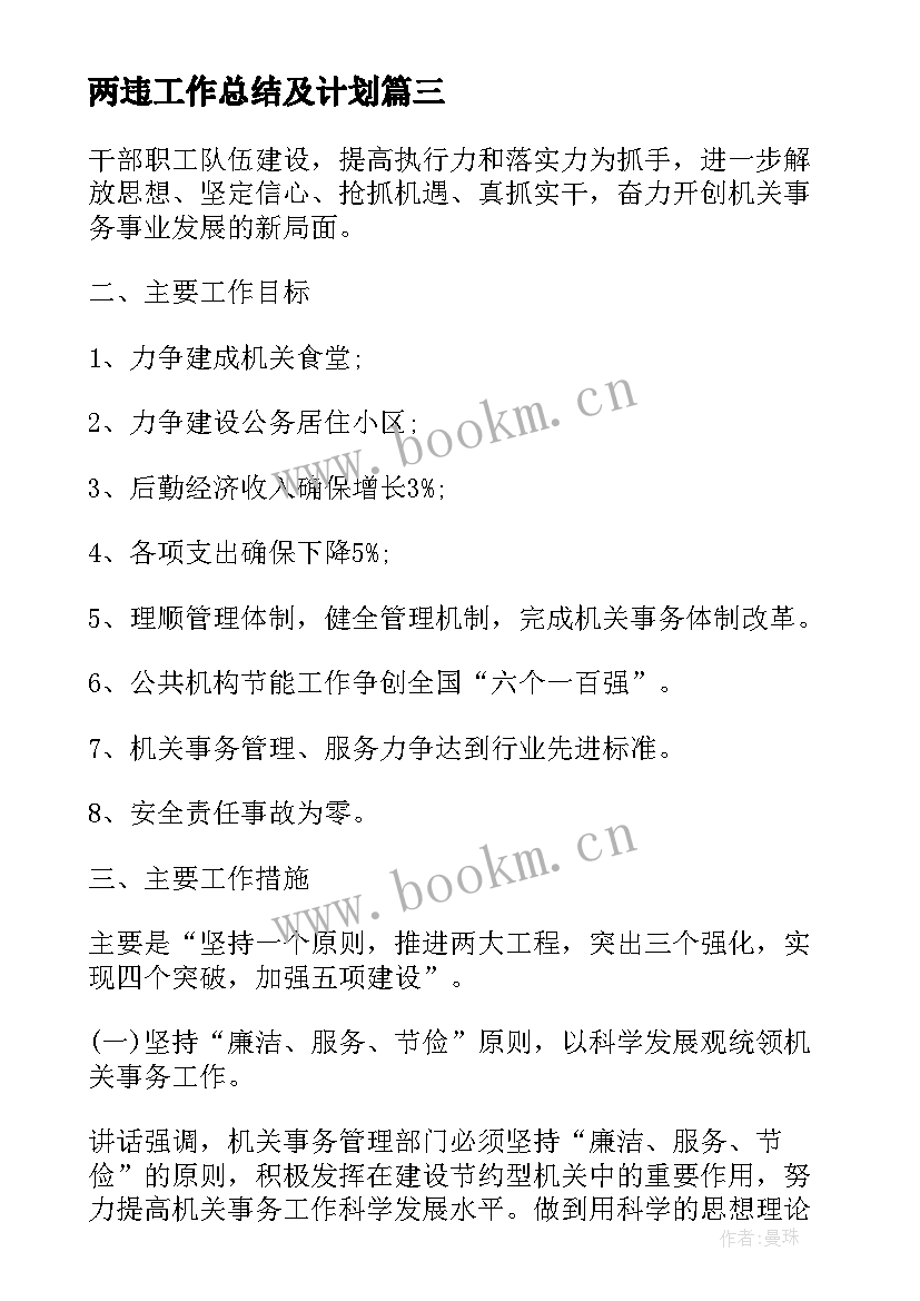 2023年两违工作总结及计划(实用5篇)