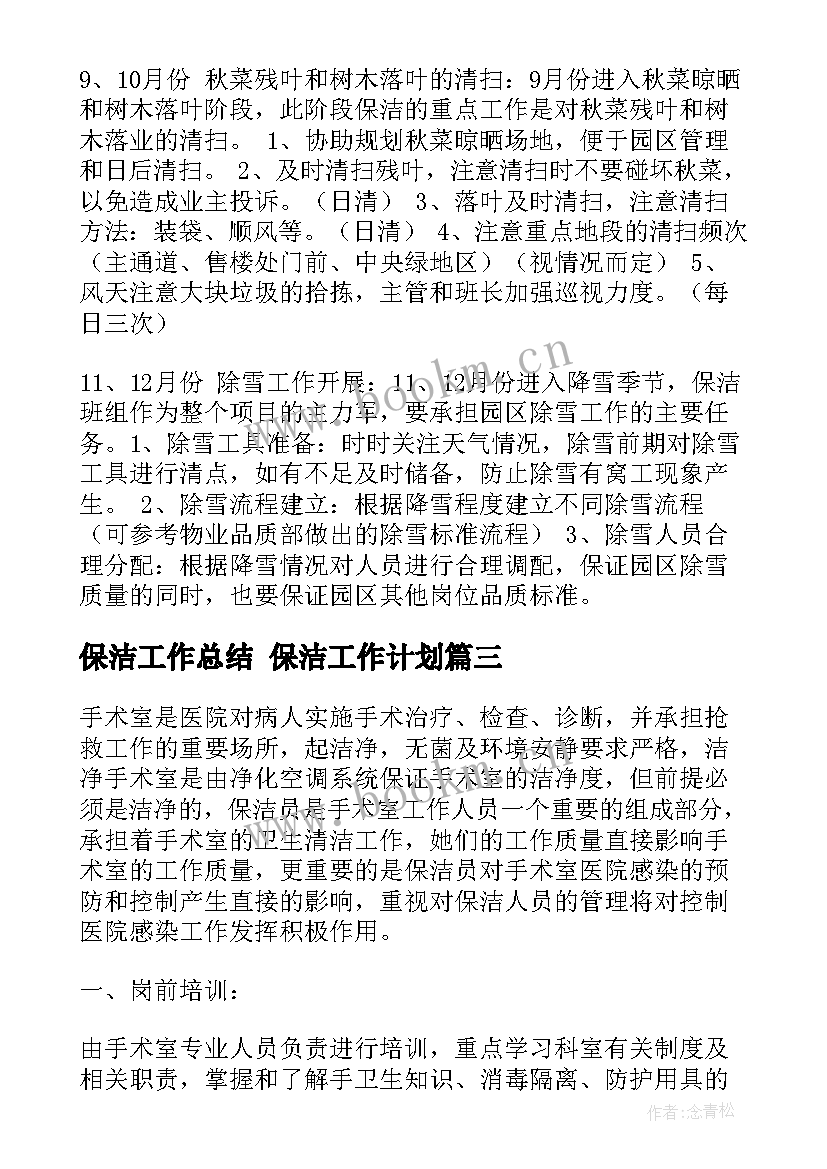 2023年保洁工作总结 保洁工作计划(优质9篇)