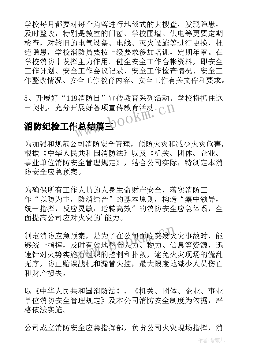 2023年消防纪检工作总结(优秀6篇)