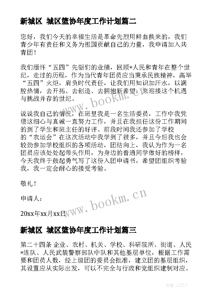 2023年新城区 城区篮协年度工作计划(优秀8篇)