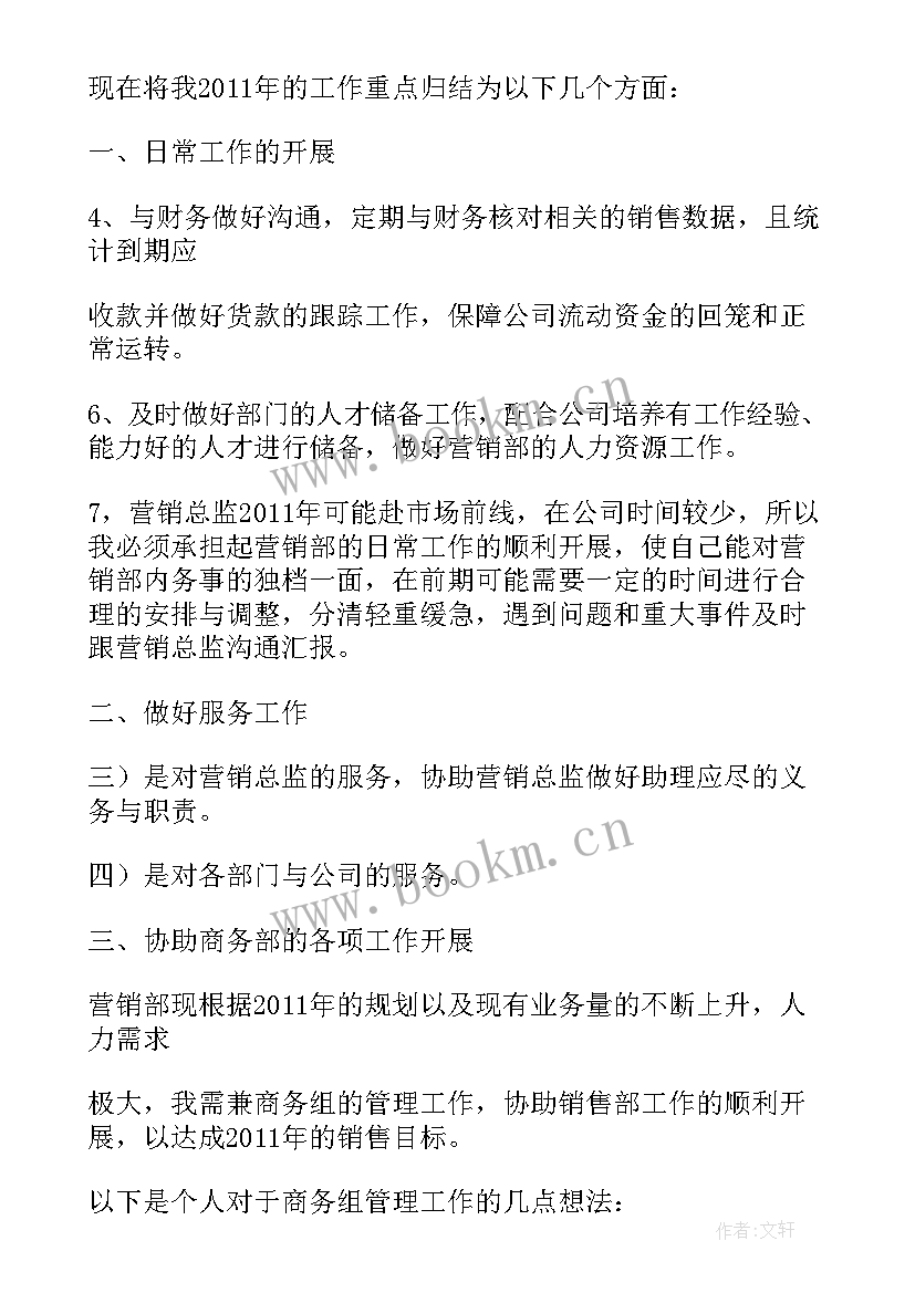 最新影院营销经理工作计划书 营销经理工作计划(优质5篇)