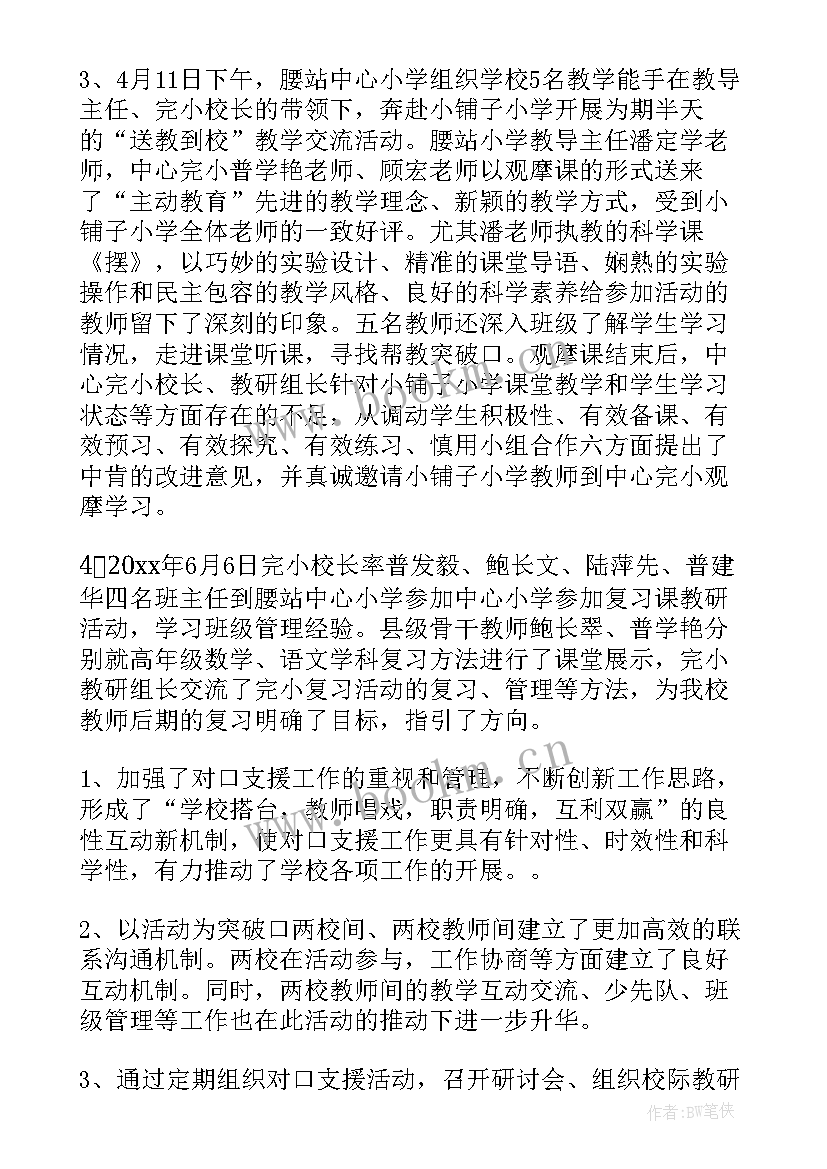 最新医院对口支援工作总结宣传片 医疗对口支援工作总结(模板6篇)