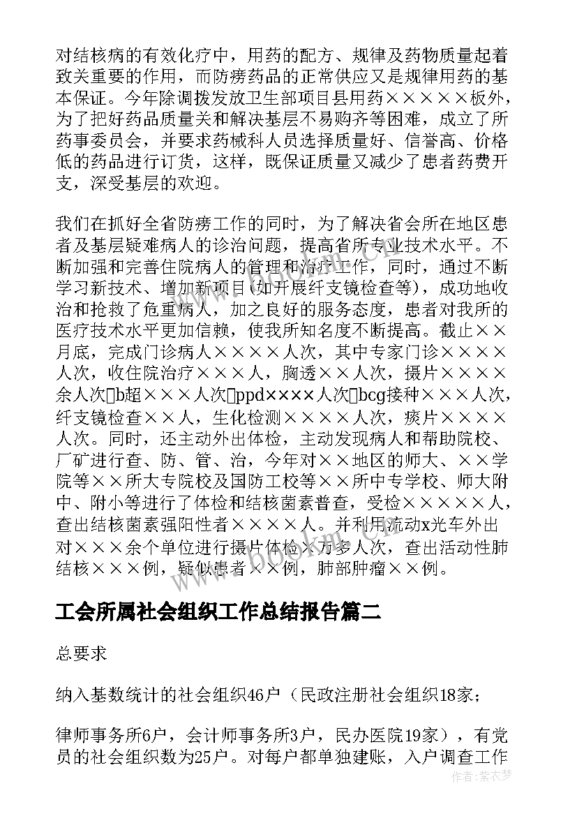 工会所属社会组织工作总结报告(汇总5篇)