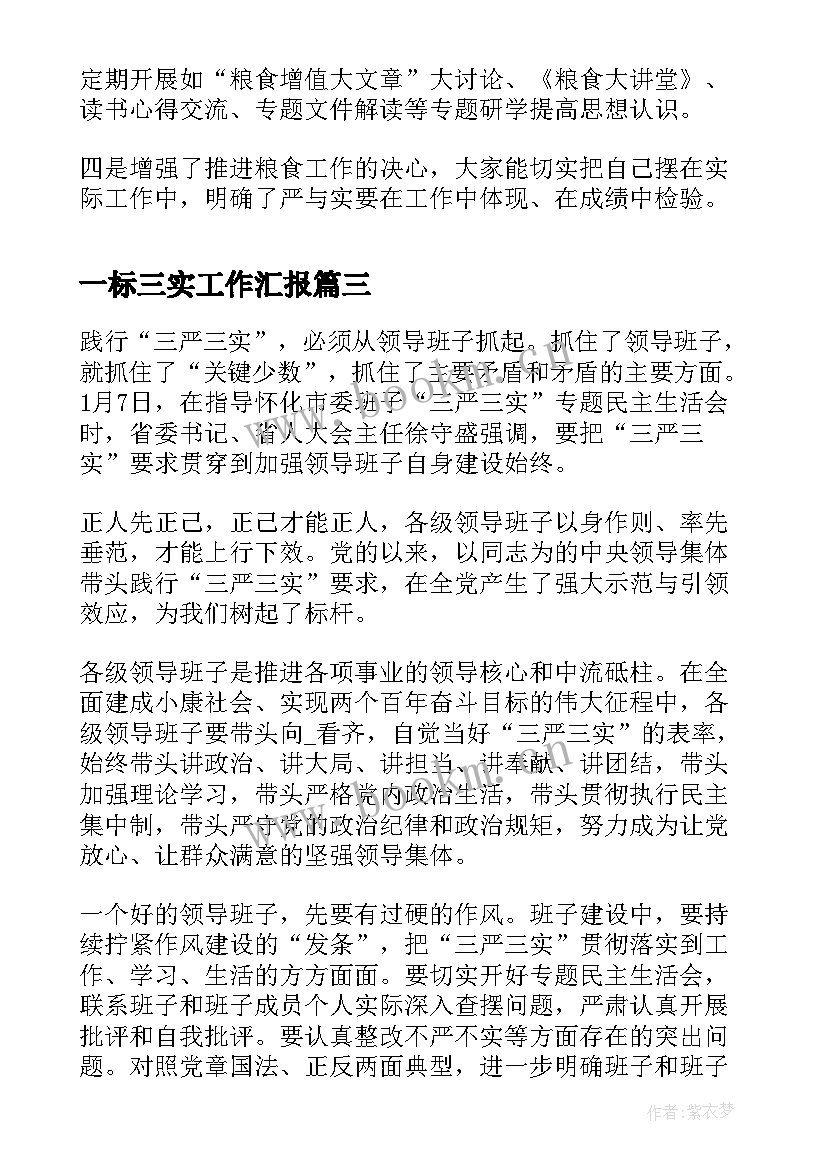 最新一标三实工作汇报(优质5篇)