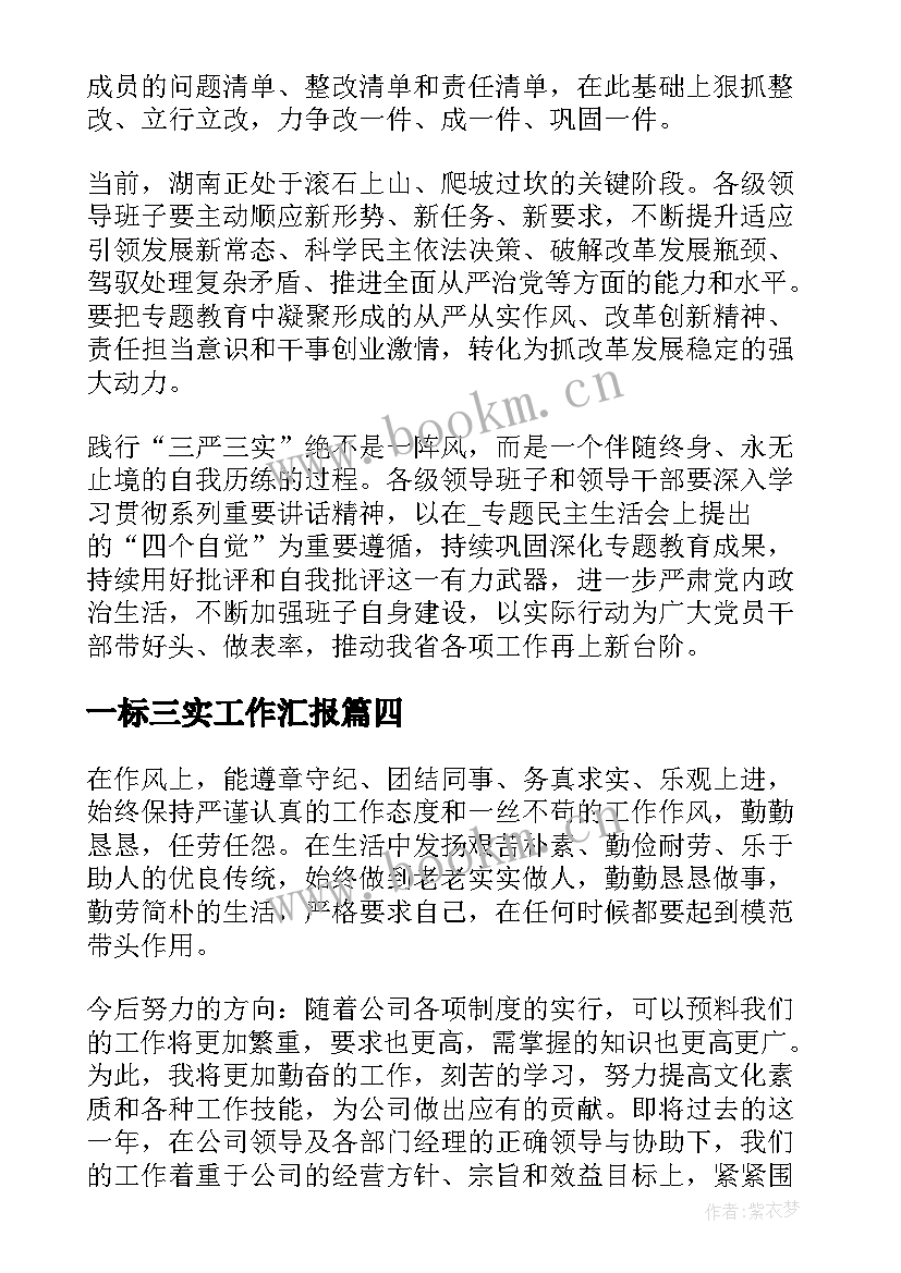 最新一标三实工作汇报(优质5篇)