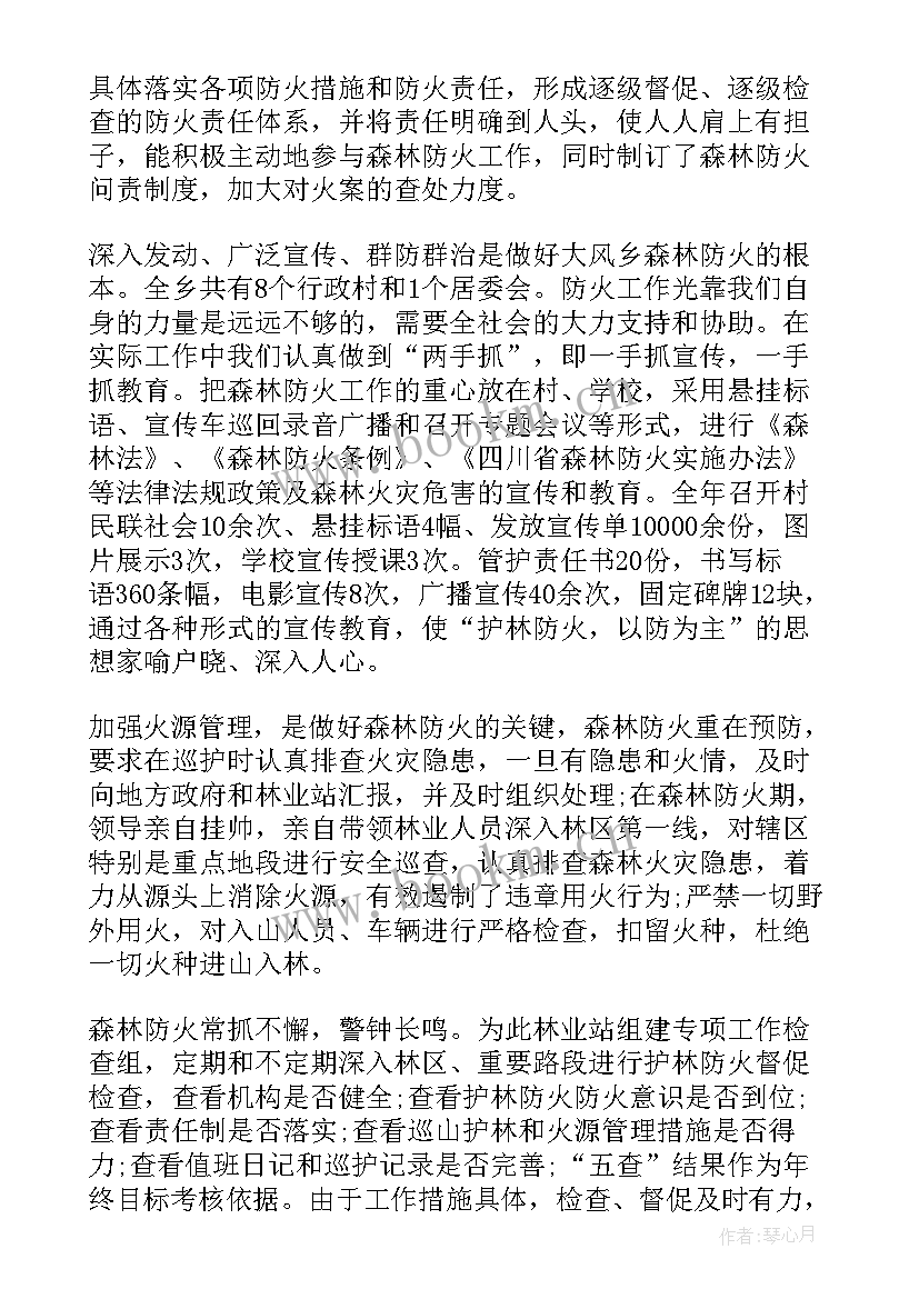 森林防火工作总结(实用10篇)