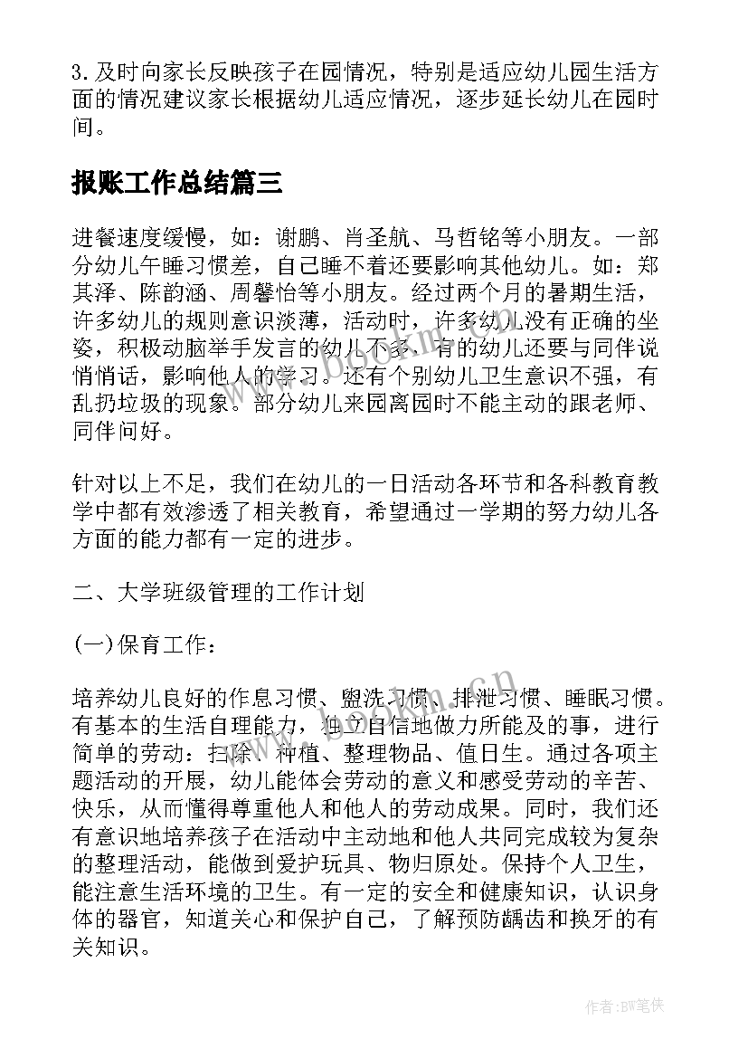 2023年报账工作总结(精选5篇)