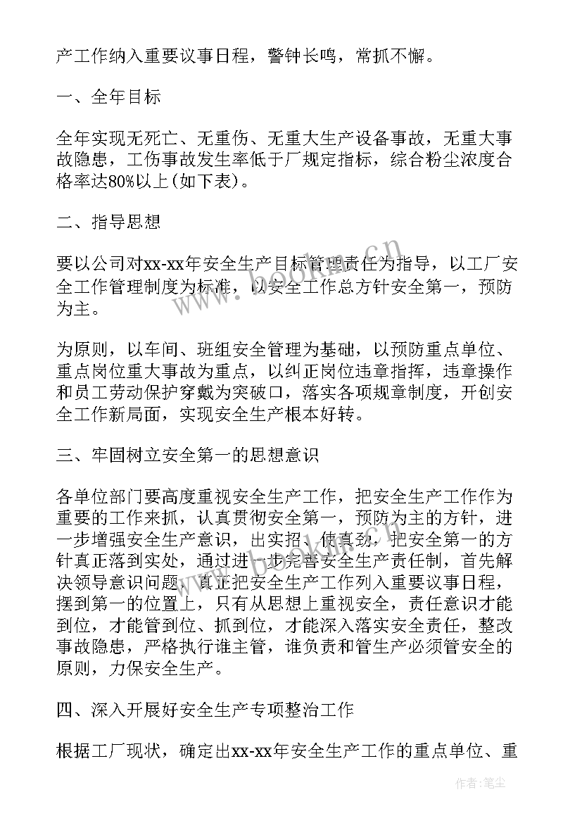 2023年生产部门工作规划(优秀8篇)