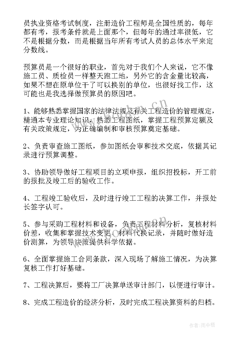 2023年预算主管工作总结个人(模板5篇)