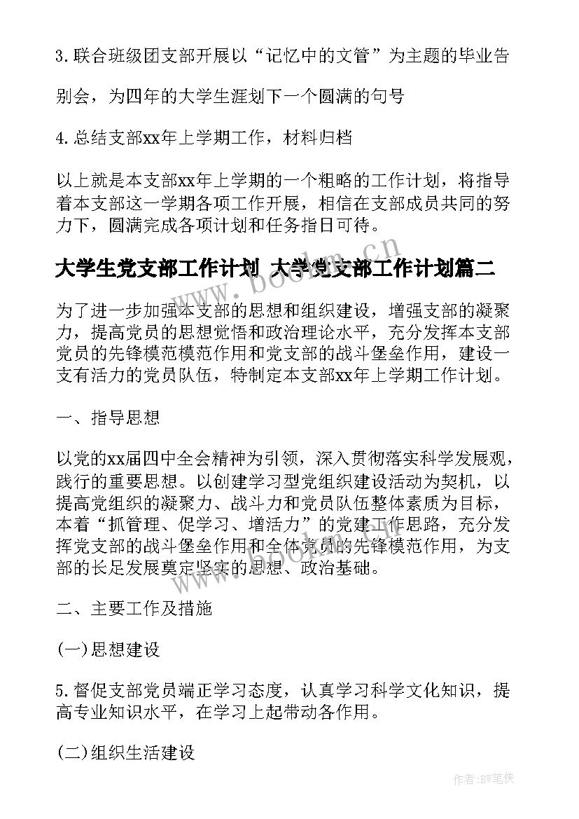 2023年大学生党支部工作计划 大学党支部工作计划(优秀10篇)