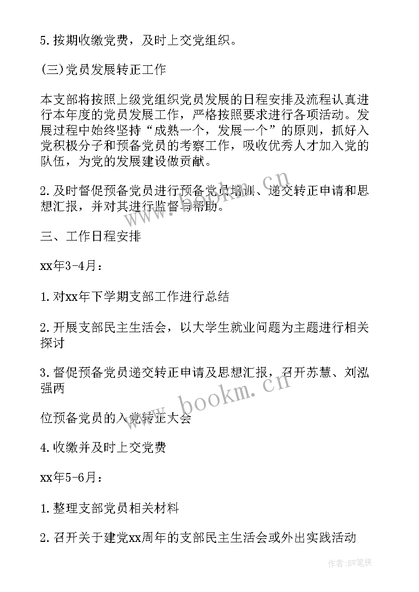 2023年大学生党支部工作计划 大学党支部工作计划(优秀10篇)