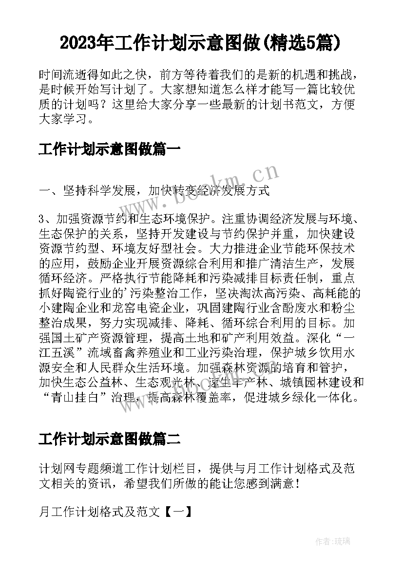 2023年工作计划示意图做(精选5篇)