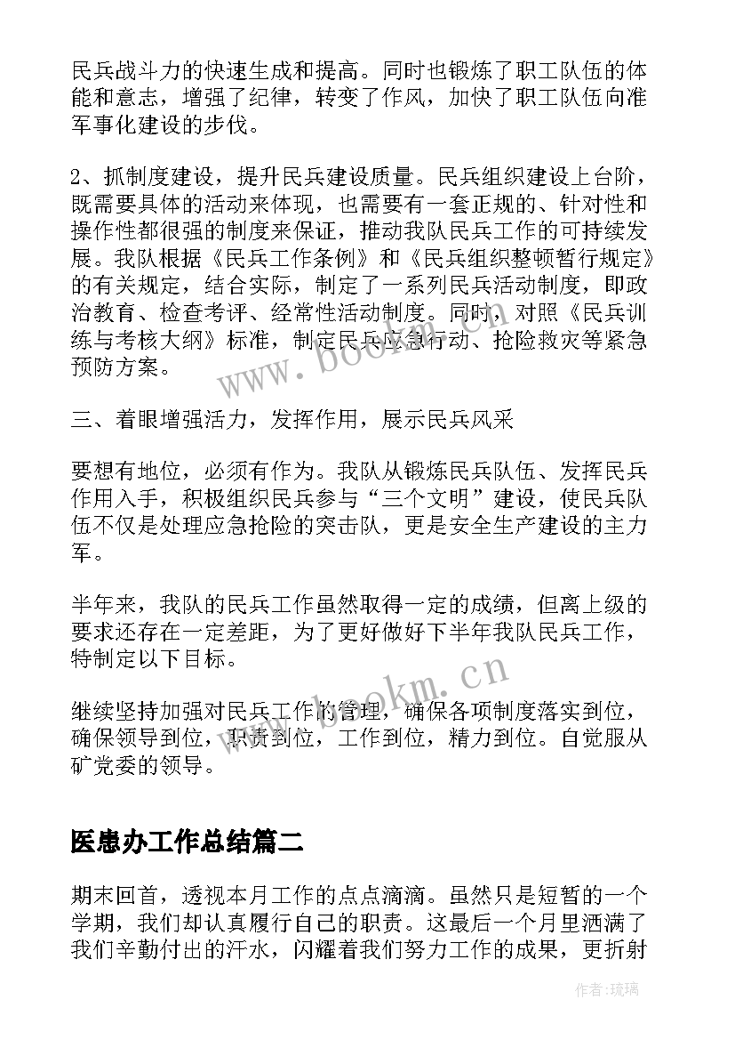 2023年医患办工作总结(精选5篇)