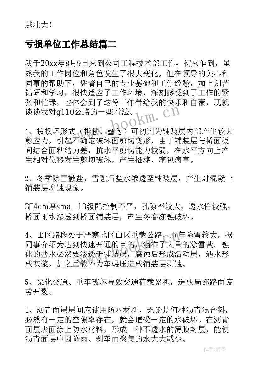 2023年亏损单位工作总结(通用5篇)