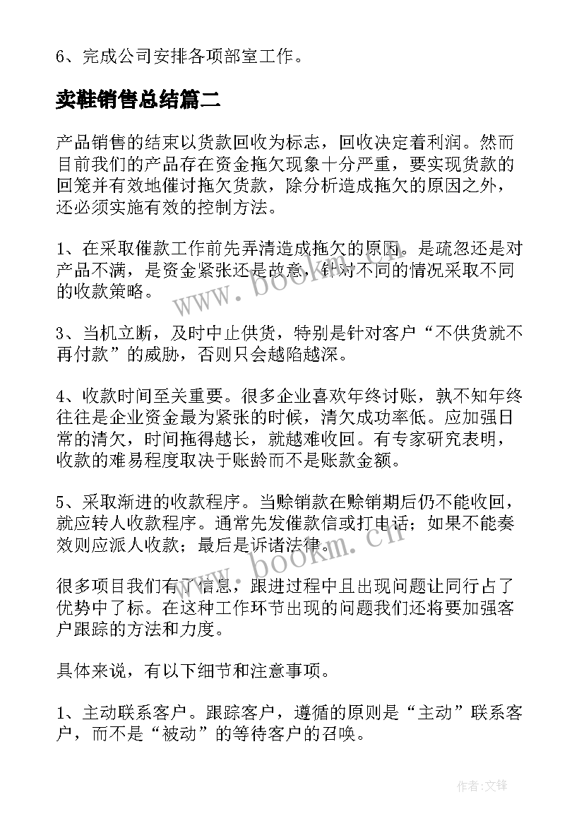 2023年卖鞋销售总结(汇总9篇)