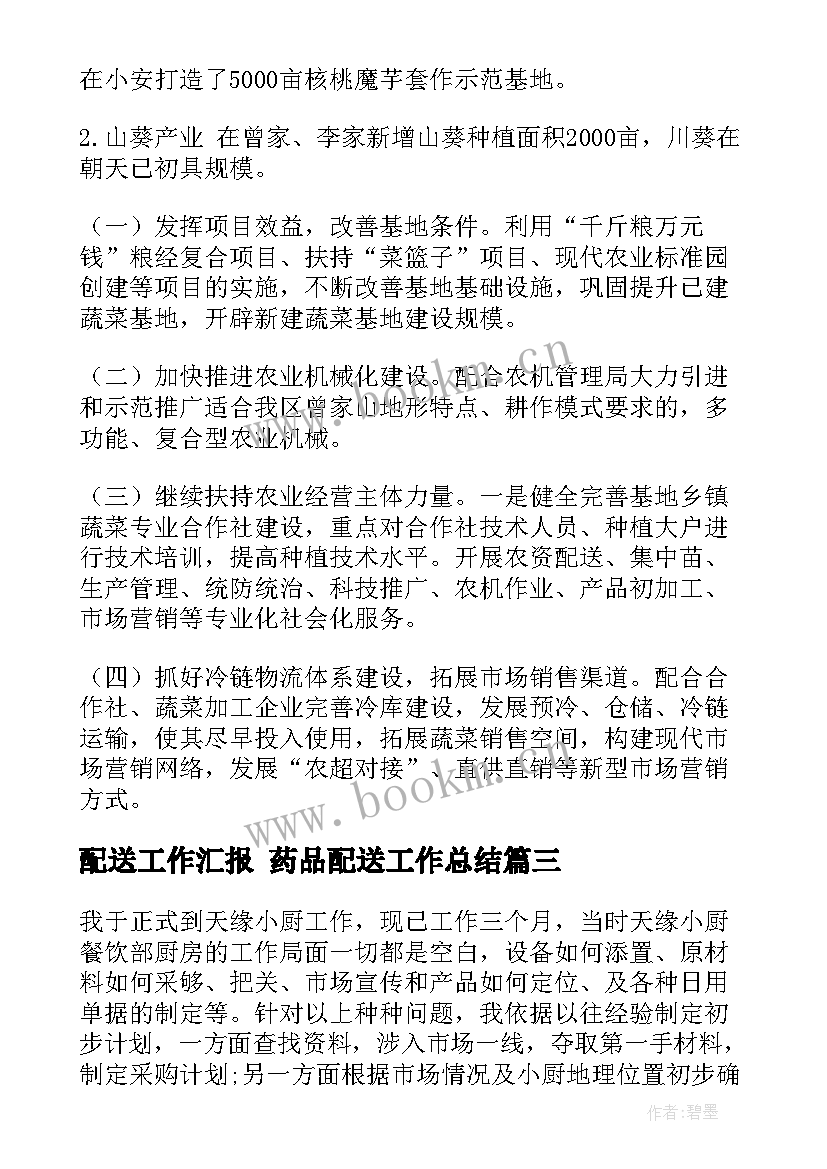 配送工作汇报 药品配送工作总结(精选9篇)