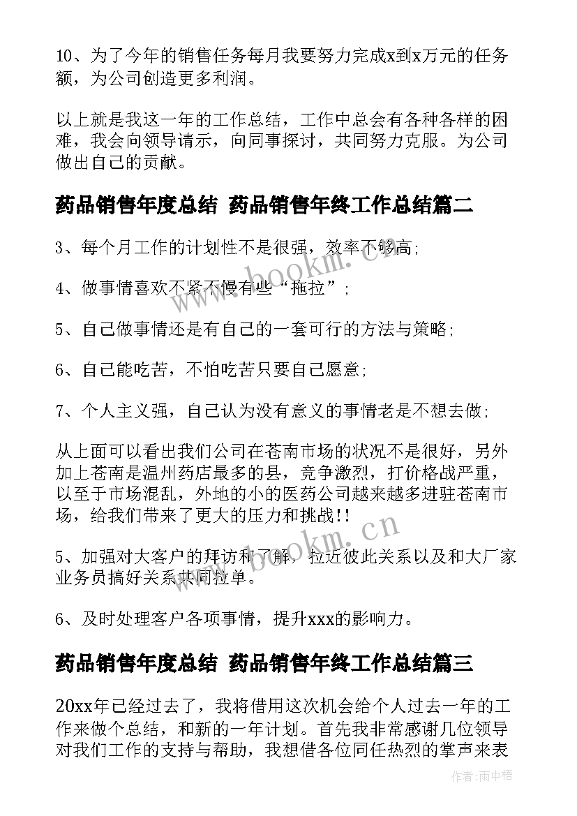 药品销售年度总结 药品销售年终工作总结(精选10篇)