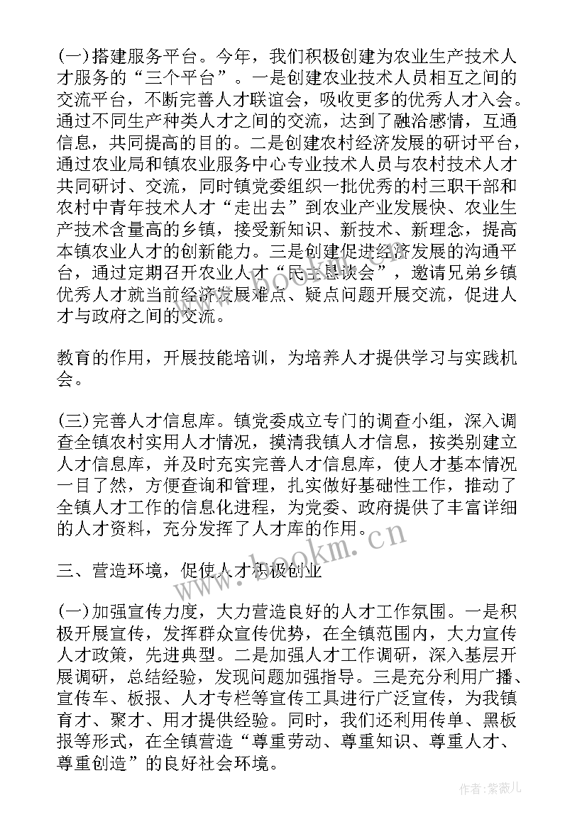 最新乡镇人才工作计划(精选8篇)