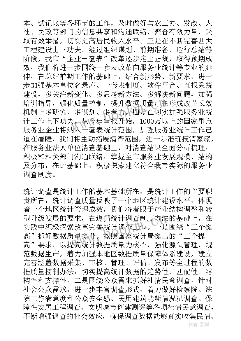 最新统计工作总结和计划(模板8篇)