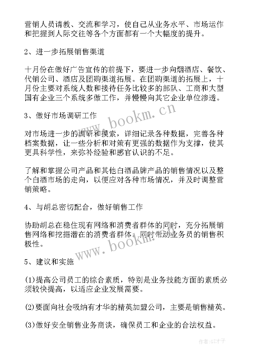 2023年酒业营销公司工作计划(大全8篇)